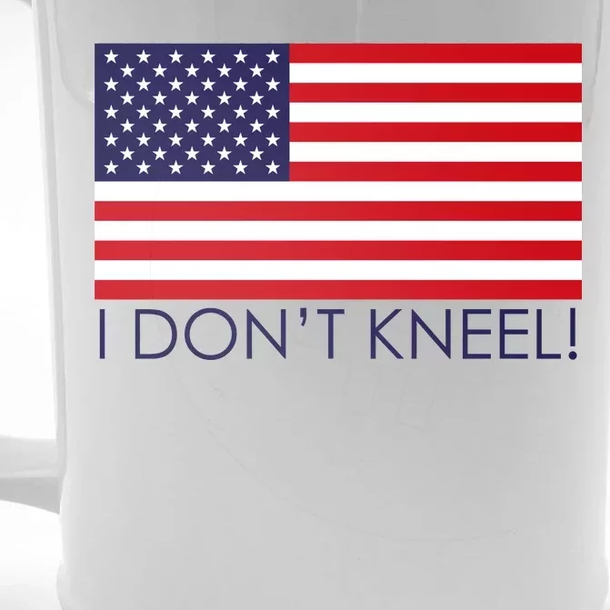 I Don't Kneel USA Flag Front & Back Beer Stein