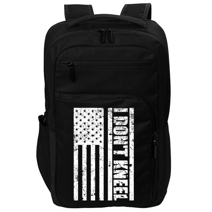 I Dont Kneel Vintage USA Flag Impact Tech Backpack