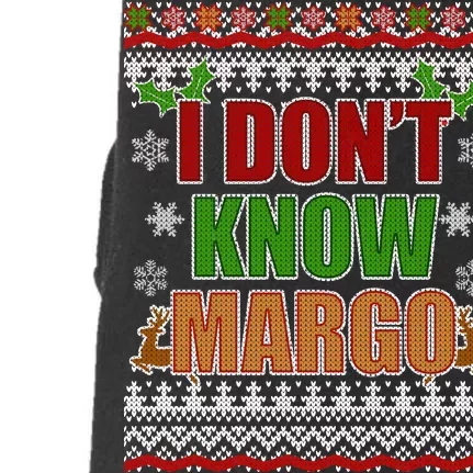 I Don't Know Margo Ugly Christmas Doggie 3-End Fleece Hoodie