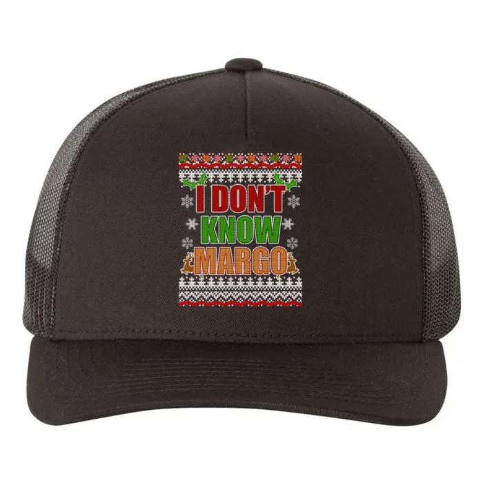 I Don't Know Margo Ugly Christmas Yupoong Adult 5-Panel Trucker Hat