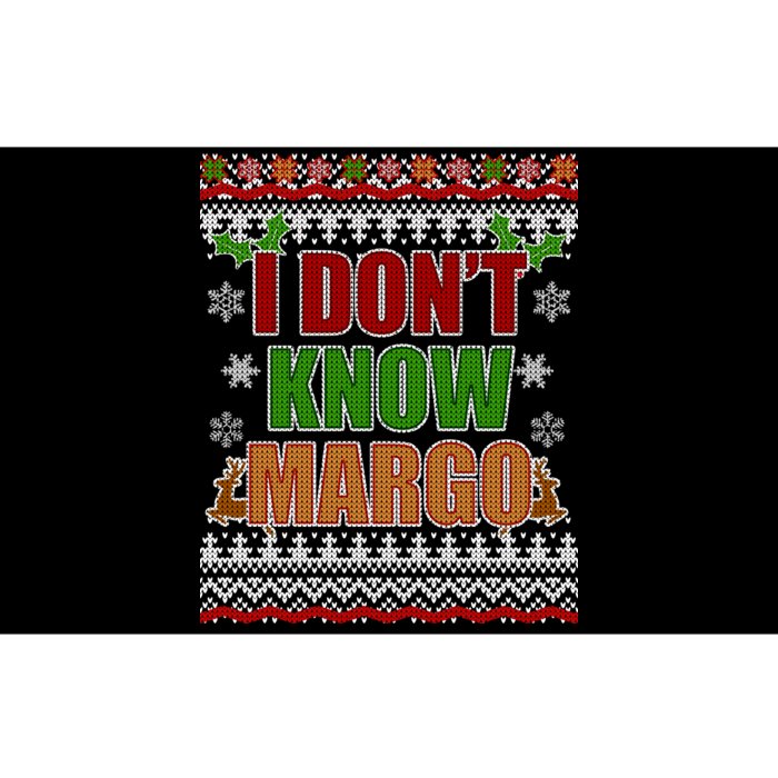 I Don't Know Margo Ugly Christmas Bumper Sticker