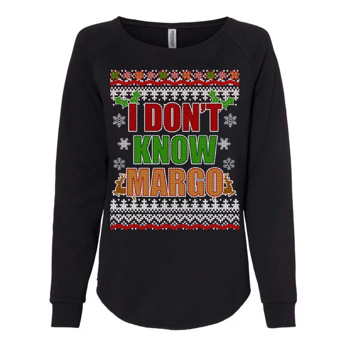 I Don't Know Margo Ugly Christmas Womens California Wash Sweatshirt