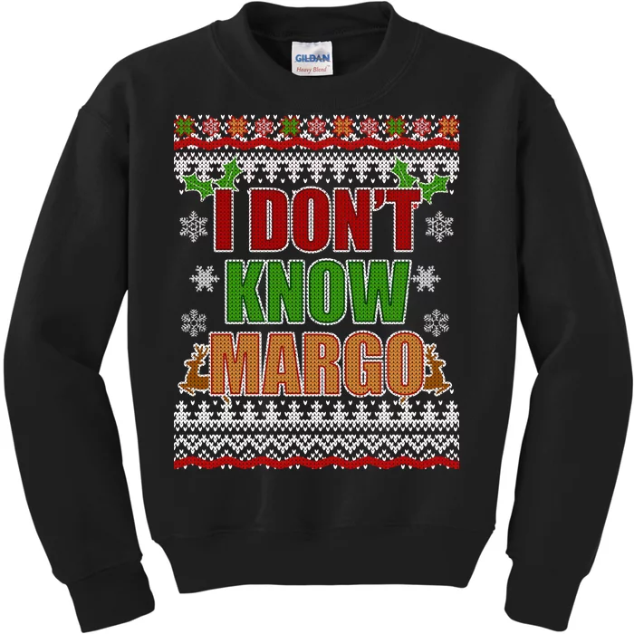 I Don't Know Margo Ugly Christmas Kids Sweatshirt