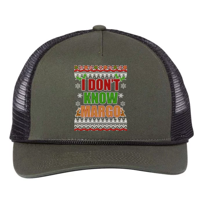 I Don't Know Margo Ugly Christmas Retro Rope Trucker Hat Cap