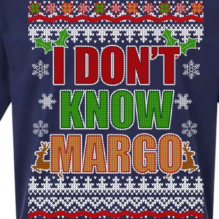 I Don't Know Margo Ugly Christmas Sueded Cloud Jersey T-Shirt