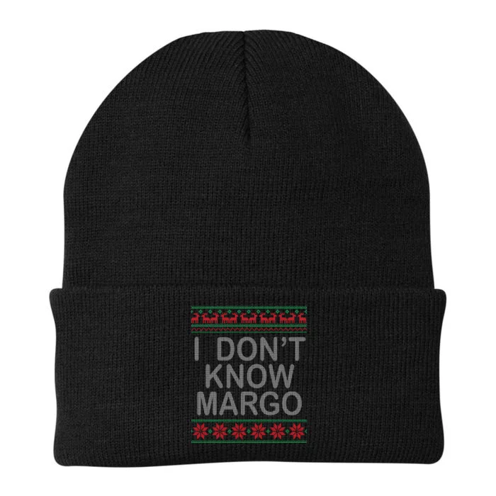 I Don't Know Margo Ugly Matching Christmas Knit Cap Winter Beanie