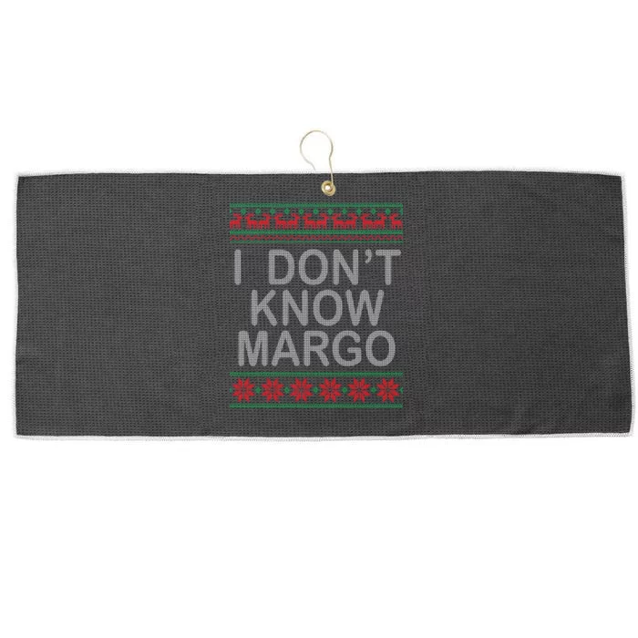 I Don't Know Margo Ugly Matching Christmas Large Microfiber Waffle Golf Towel