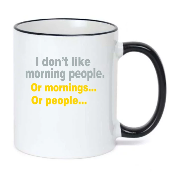 I Don't Like Morning People Black Color Changing Mug