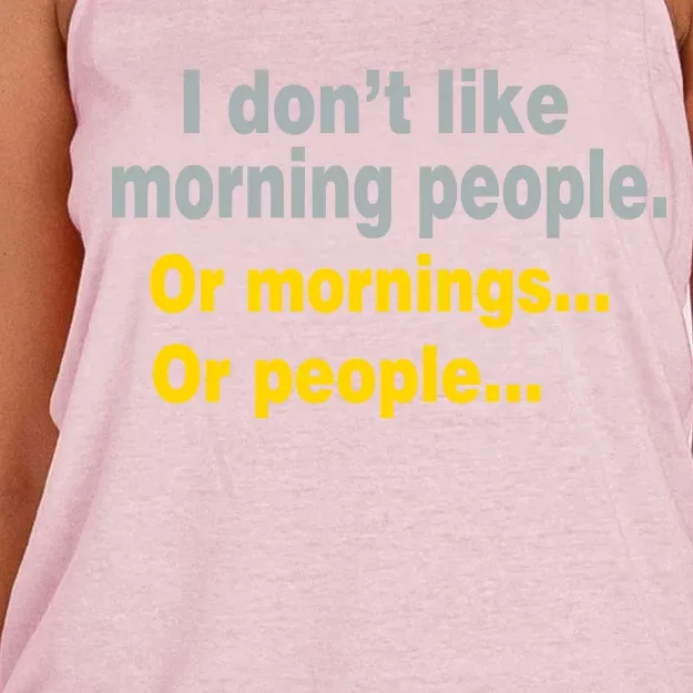 I Don't Like Morning People Women's Knotted Racerback Tank