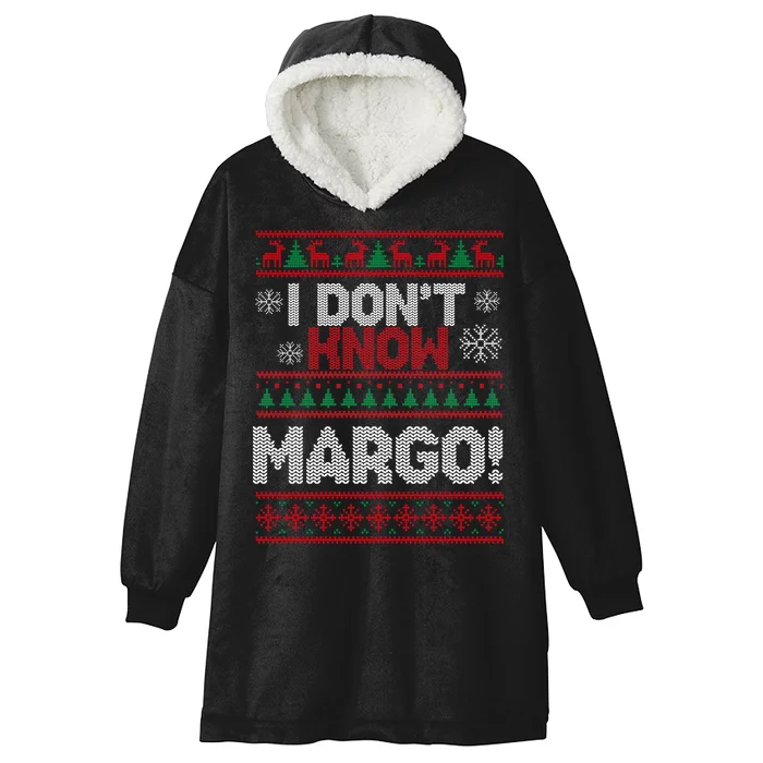 I Don't Margo Funny Christmas Hooded Wearable Blanket