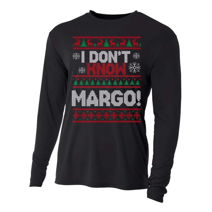 I Don't Margo Funny Christmas Cooling Performance Long Sleeve Crew