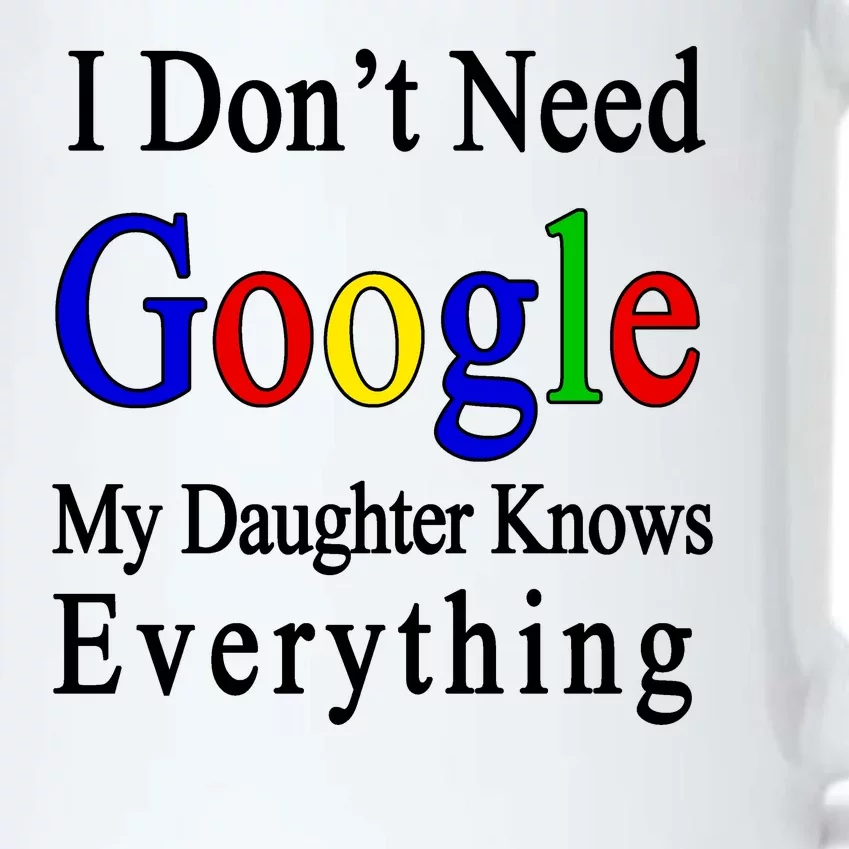 I Don't Need Google My Daughter Knows Everything Black Color Changing Mug