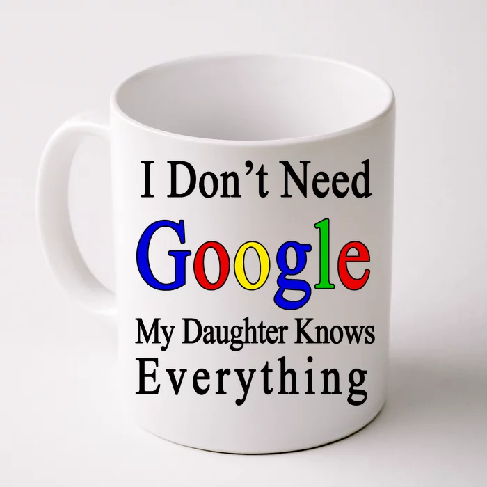 I Don't Need Google My Daughter Knows Everything Front & Back Coffee Mug