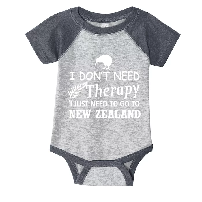 I Don't Need Therapy I Just Need To Go To New Zealand Infant Baby Jersey Bodysuit