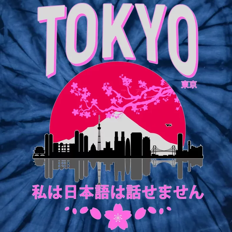 I Don't Speak Japanese Tokyo Skyline Tie-Dye T-Shirt