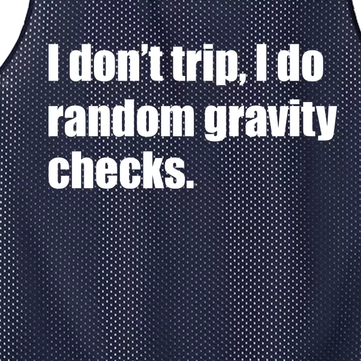 I Don't Trip Random Gravity Checks Mesh Reversible Basketball Jersey Tank