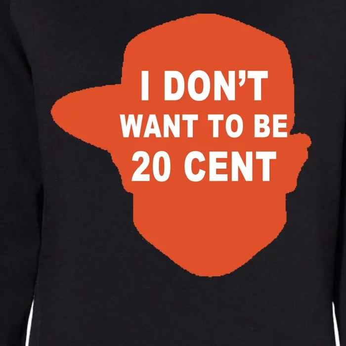 I Don't Want To Be 20 Cent Womens California Wash Sweatshirt