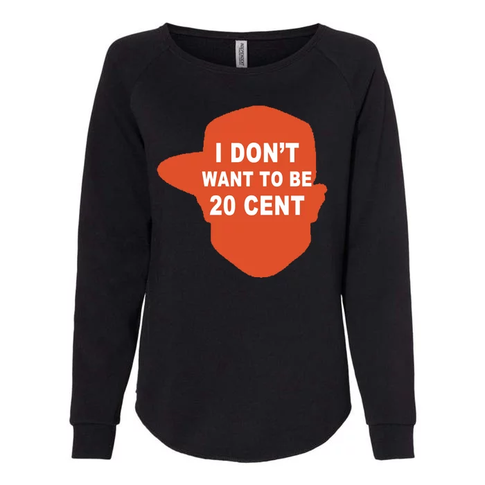 I Don't Want To Be 20 Cent Womens California Wash Sweatshirt