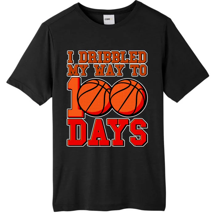 I Dribbled My Way To 100 Days Basketball ChromaSoft Performance T-Shirt