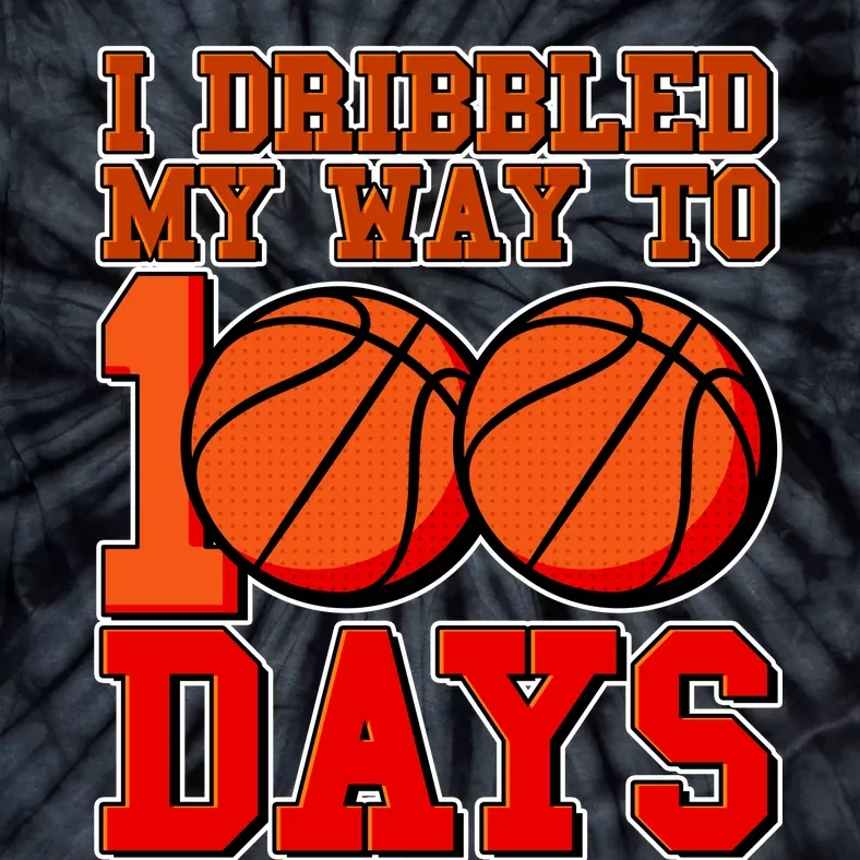 I Dribbled My Way To 100 Days Basketball Tie-Dye T-Shirt