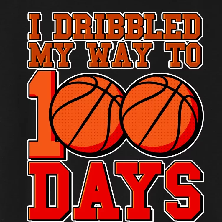 I Dribbled My Way To 100 Days Basketball Women's Crop Top Tee