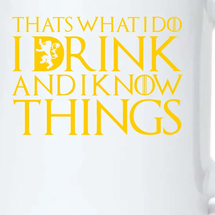 I Drink And Know Things Black Color Changing Mug