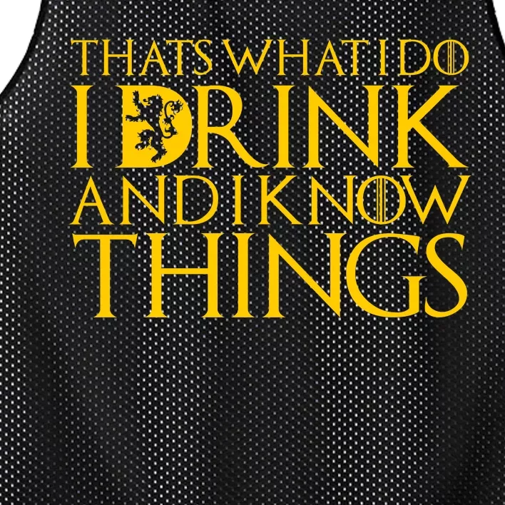 I Drink And Know Things Mesh Reversible Basketball Jersey Tank