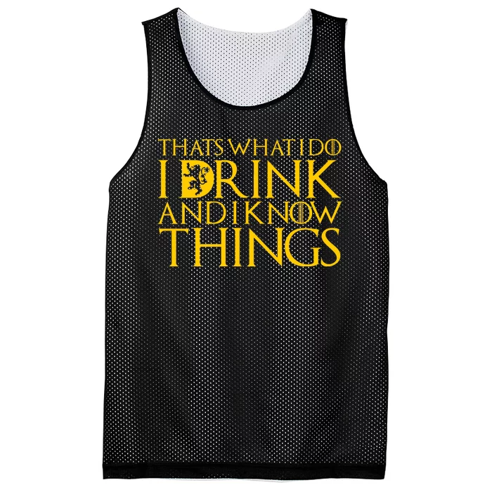 I Drink And Know Things Mesh Reversible Basketball Jersey Tank