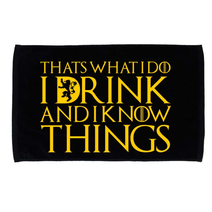 I Drink And Know Things Microfiber Hand Towel