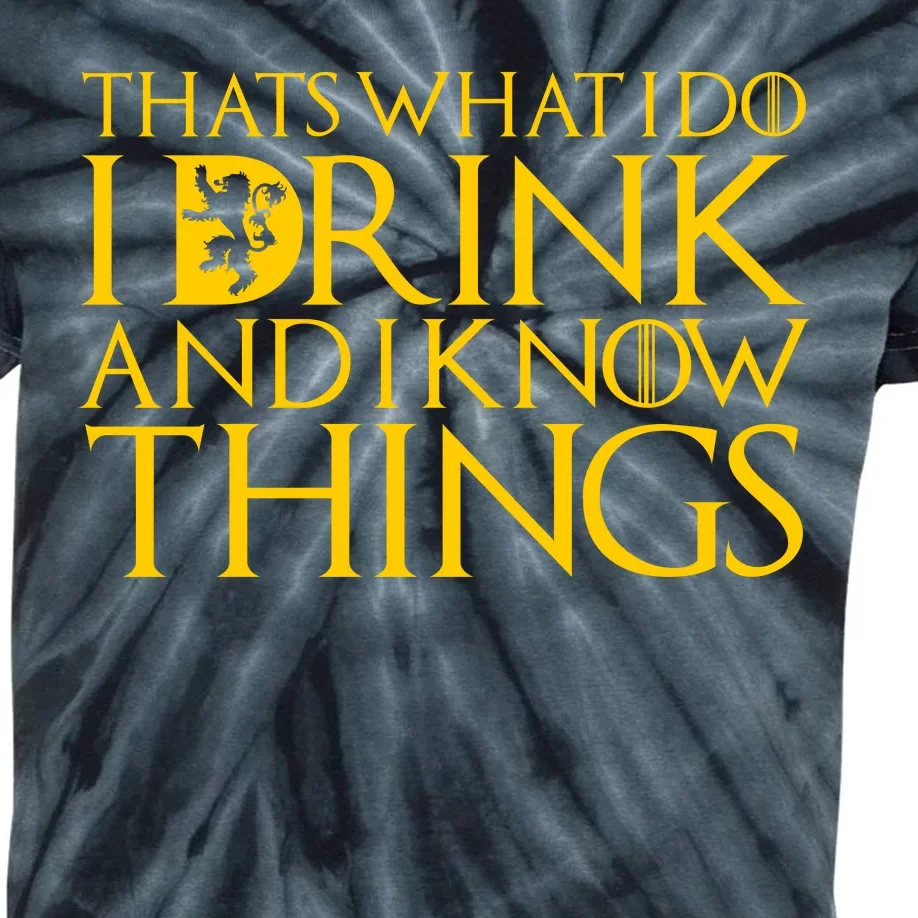 I Drink And Know Things Kids Tie-Dye T-Shirt