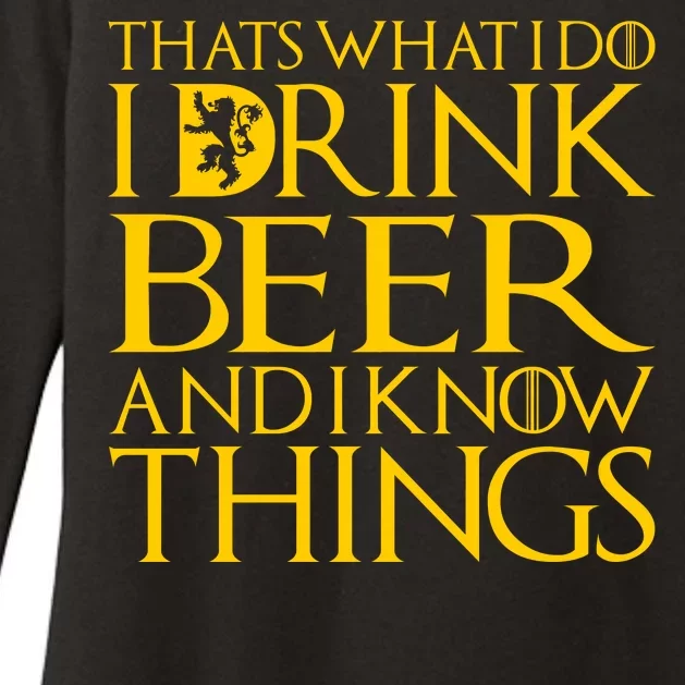 I Drink Beer And I Know Things Womens CVC Long Sleeve Shirt