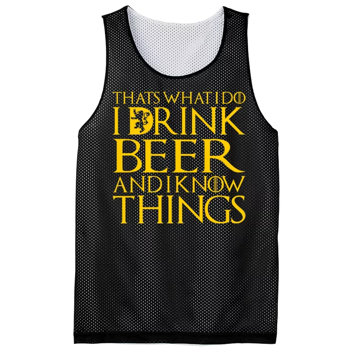 I Drink Beer And I Know Things Mesh Reversible Basketball Jersey Tank