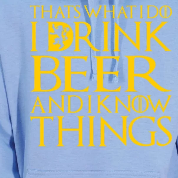 I Drink Beer And I Know Things Unisex Surf Hoodie