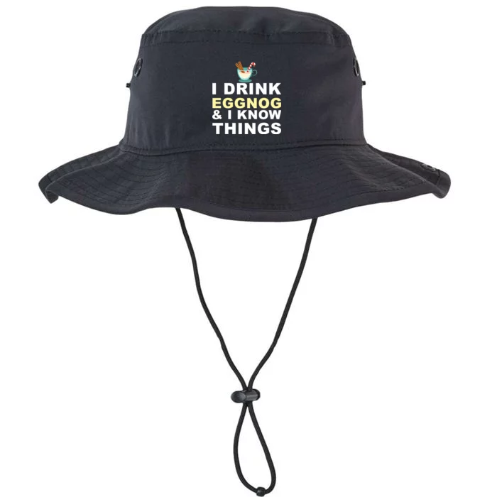 I Drink Eggnog And Know Things Legacy Cool Fit Booney Bucket Hat