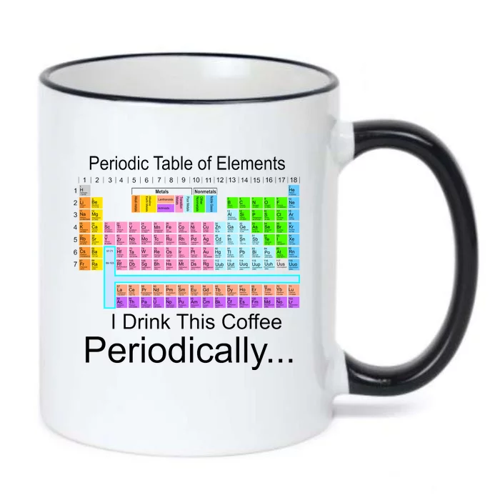 I Drink This Coffee Periodically Mug - Periodic Table of Elements Black Color Changing Mug