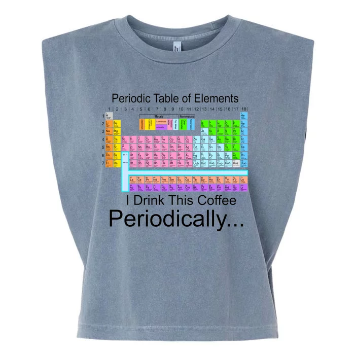 I Drink This Coffee Periodically Mug - Periodic Table of Elements Garment-Dyed Women's Muscle Tee