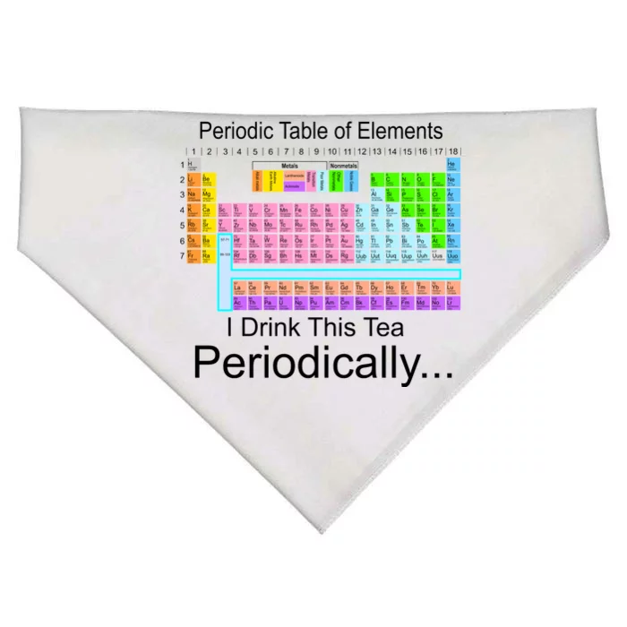 I Drink This Tea Periodically Periodic Table of Elements USA-Made Doggie Bandana