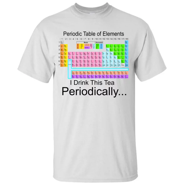 I Drink This Tea Periodically Periodic Table of Elements Tall T-Shirt