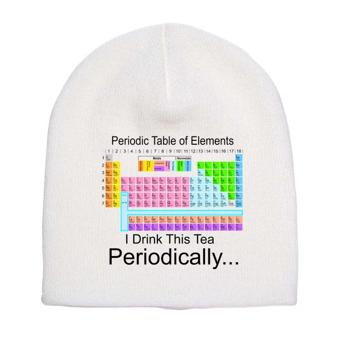 I Drink This Tea Periodically Periodic Table of Elements Short Acrylic Beanie