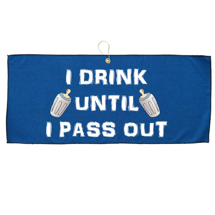 I Drink Until I Pass Out Large Microfiber Waffle Golf Towel