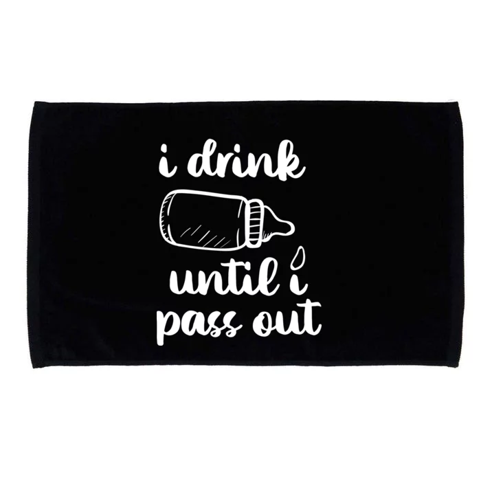 I Drink Until I Pass Out Funny Cute Microfiber Hand Towel