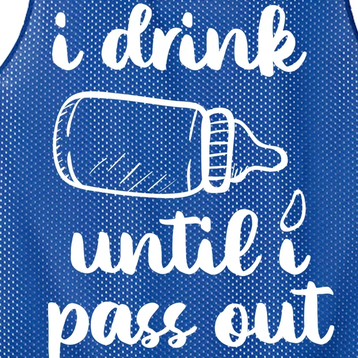 I Drink Until I Pass Out Funny Cute Mesh Reversible Basketball Jersey Tank