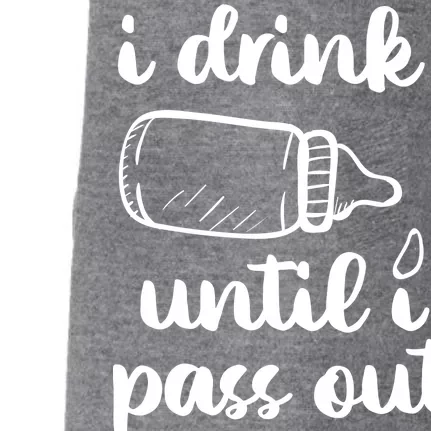 I Drink Until I Pass Out Funny Cute Doggie 3-End Fleece Hoodie