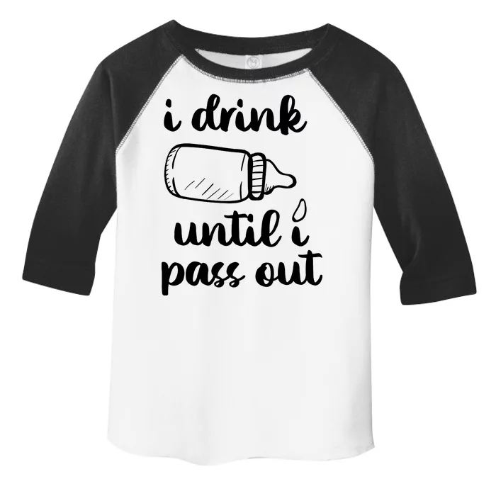 I Drink Until I Pass Out Funny Cute Toddler Fine Jersey T-Shirt