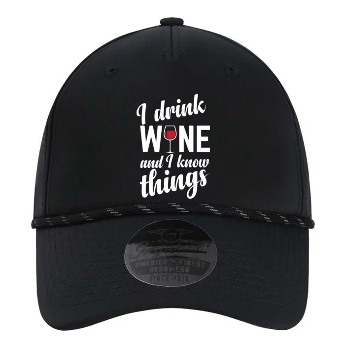 I Drink Wine And I Know Things Performance The Dyno Cap