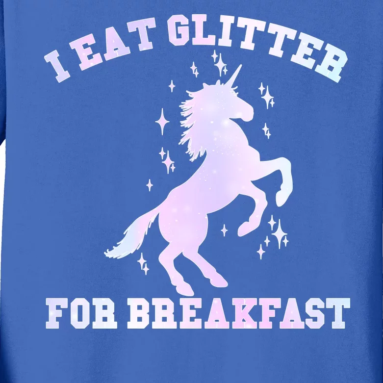 I Eat Glitter For Breakfast Kids Long Sleeve Shirt