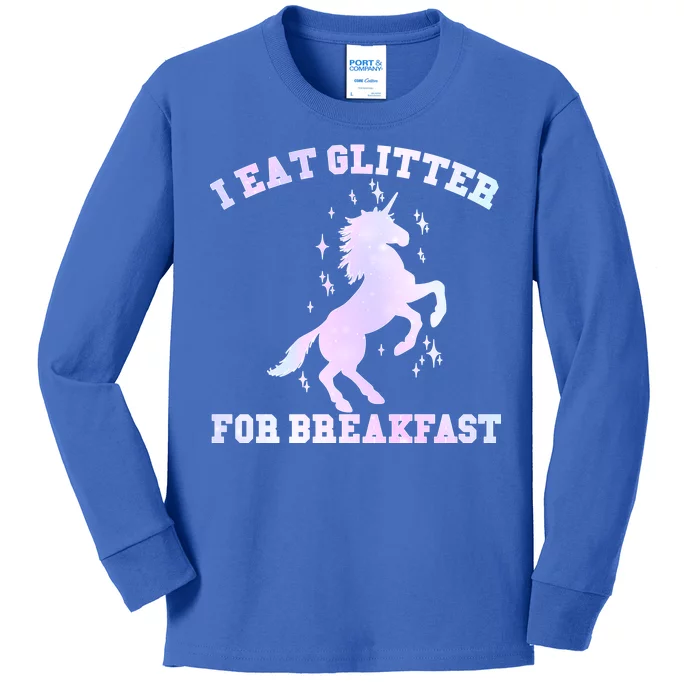 I Eat Glitter For Breakfast Kids Long Sleeve Shirt