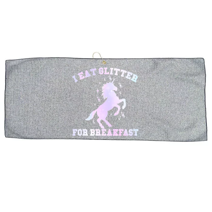 I Eat Glitter For Breakfast Large Microfiber Waffle Golf Towel