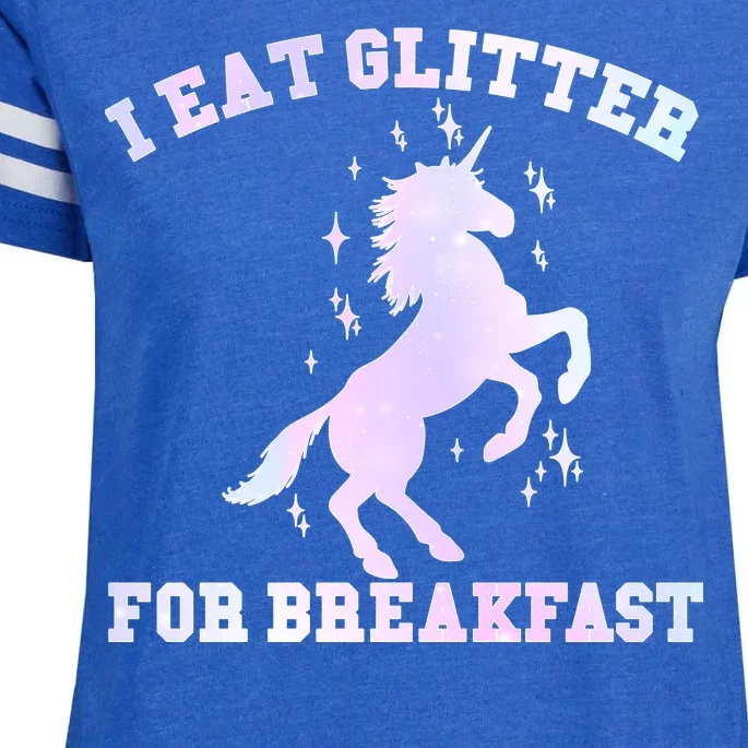 I Eat Glitter For Breakfast Enza Ladies Jersey Football T-Shirt