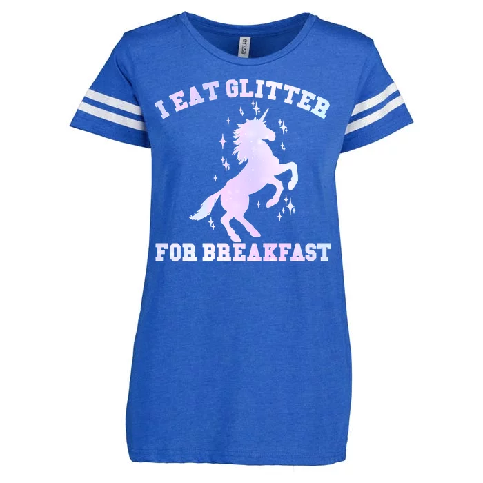 I Eat Glitter For Breakfast Enza Ladies Jersey Football T-Shirt